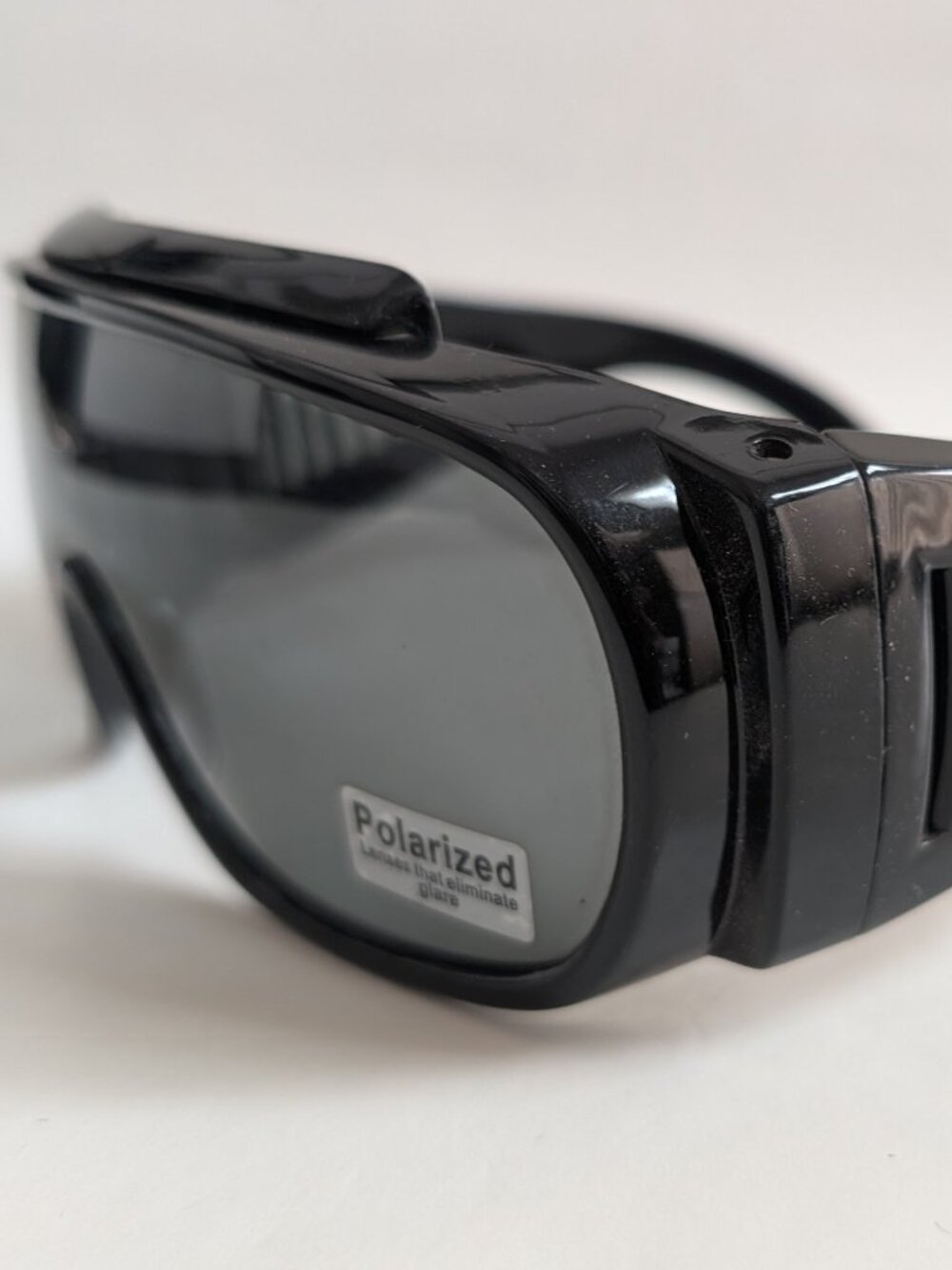 NWT Vintage 90's PC Sun Shield Polarized Sport Sunglasses (S. Black) - Picture 3 of 5